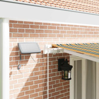 Produktbild för Utdragbar markis Grön och gul 600 × 350 cm Duk och Aluminium