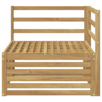 Produktbild för Utehörnsoffa Massivt Akaciaträ Vit 83 x 83 x 73 cm