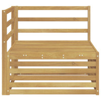 Produktbild för Utehörnsoffa Massivt Akaciaträ Vit 83 x 83 x 73 cm