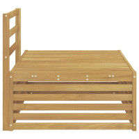 Produktbild för Utomhus modulsoffa Vit 115 x 83 x 73 cm Massivt Akaciaträ