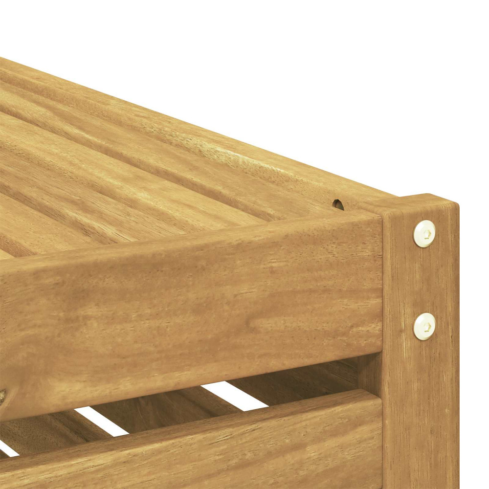 Produktbild för Utomhus modulsoffa Vit 115 x 83 x 73 cm Massivt Akaciaträ