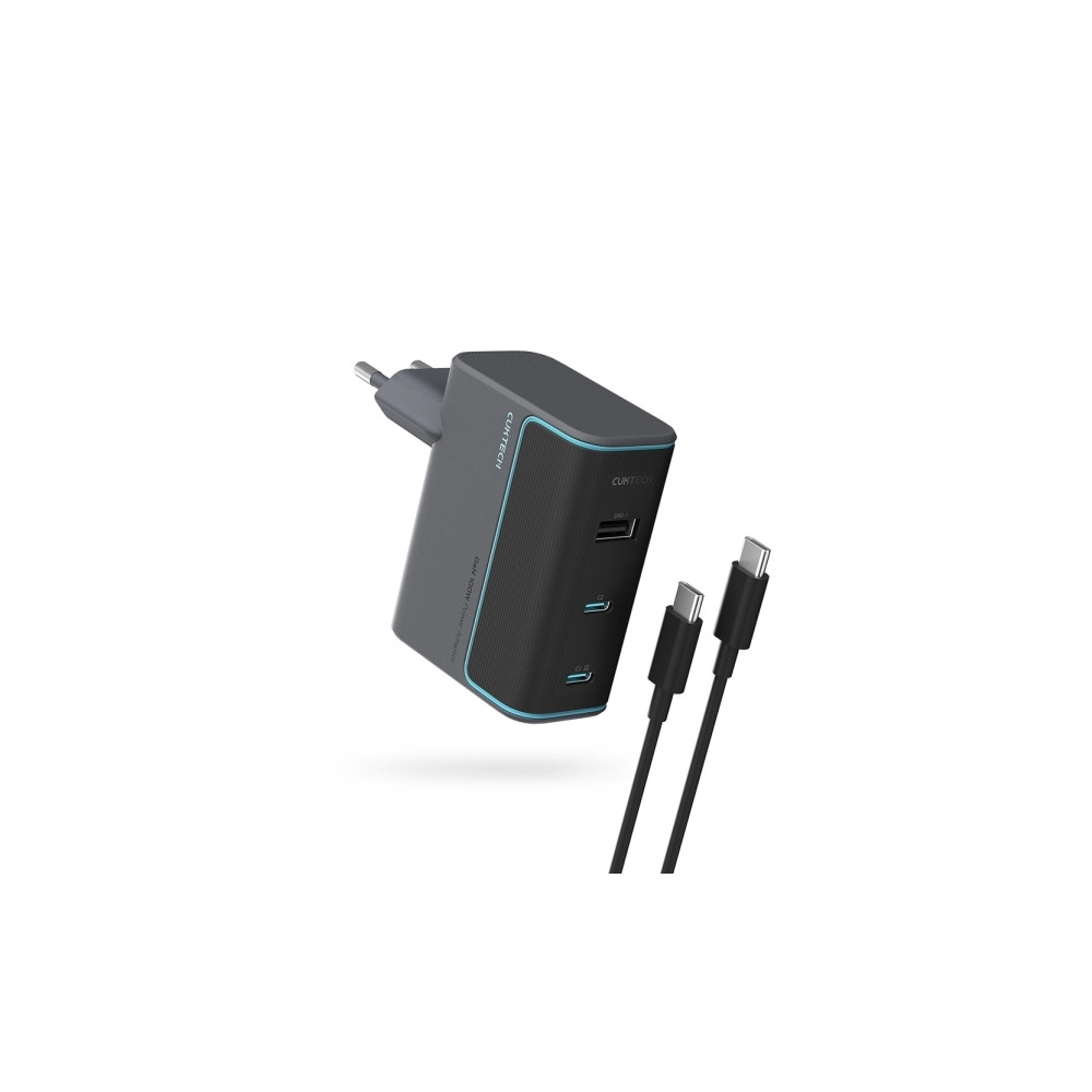 Produktbild för Cuktech CUKAD1003EUG GaN 100W väggladdare 2 x USB-C 1 x USB-...