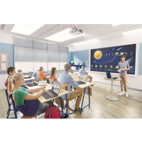 Produktbild för Epson EB-W55 - 3LCD-projektor - bärbar - 802.11n trådlös/Miracast - vit