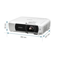 Produktbild för Epson EB-W55 - 3LCD-projektor - bärbar - 802.11n trådlös/Miracast - vit