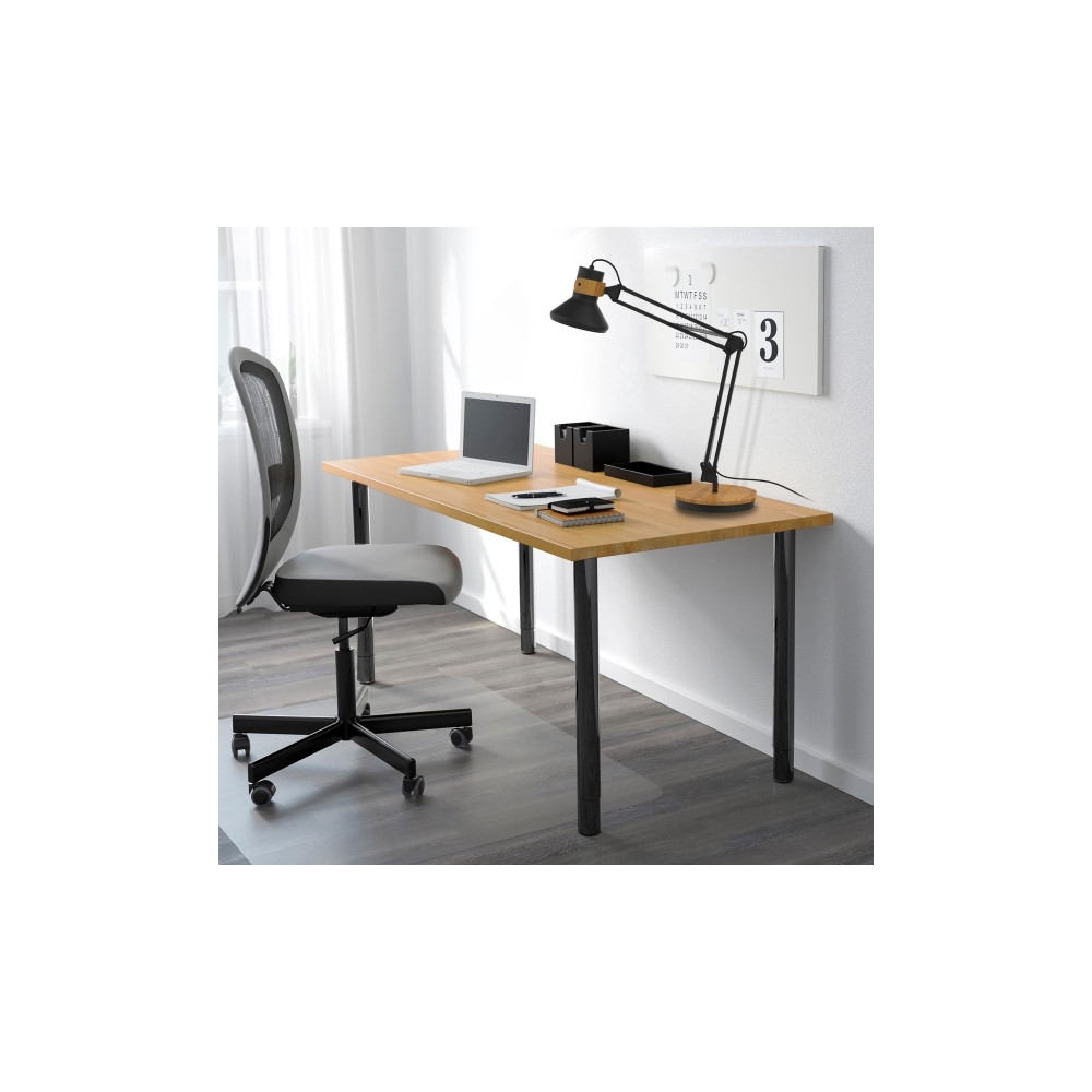 Produktbild för Unilux Baya Bamboo - skrivbordslampa - LED-glödlampa - 10 W - 3000 K - svart, trä