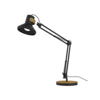 Produktbild för Unilux Baya Bamboo - skrivbordslampa - LED-glödlampa - 10 W - 3000 K - svart, trä
