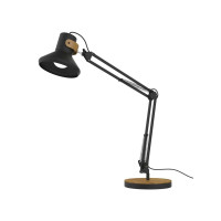Produktbild för Unilux Baya Bamboo - skrivbordslampa - LED-glödlampa - 10 W - 3000 K - svart, trä