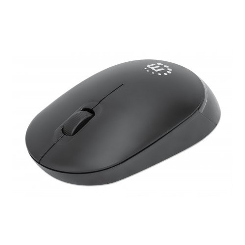 Manhattan Manhattan Performance III Wireless Mouse, Black, 1000dpi, 2.4Ghz (up to 10m), USB, Optical, Ambidextrous, Three Button with Scroll Wheel, USB nano receiver, AA battery (not included), Low friction base, Three Year Warranty, Retail Box - mus - 2.4 GHz - sv