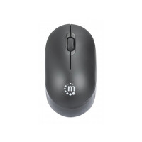 Produktbild för Manhattan Performance III Wireless Mouse, Black, 1000dpi, 2.4Ghz (up to 10m), USB, Optical, Ambidextrous, Three Button with Scroll Wheel, USB nano receiver, AA battery (not included), Low friction base, Three Year Warranty, Retail Box - mus - 2.4 GHz - sv