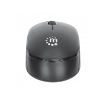 Produktbild för Manhattan Performance III Wireless Mouse, Black, 1000dpi, 2.4Ghz (up to 10m), USB, Optical, Ambidextrous, Three Button with Scroll Wheel, USB nano receiver, AA battery (not included), Low friction base, Three Year Warranty, Retail Box - mus - 2.4 GHz - sv