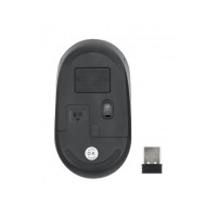 Produktbild för Manhattan Performance III Wireless Mouse, Black, 1000dpi, 2.4Ghz (up to 10m), USB, Optical, Ambidextrous, Three Button with Scroll Wheel, USB nano receiver, AA battery (not included), Low friction base, Three Year Warranty, Retail Box - mus - 2.4 GHz - sv