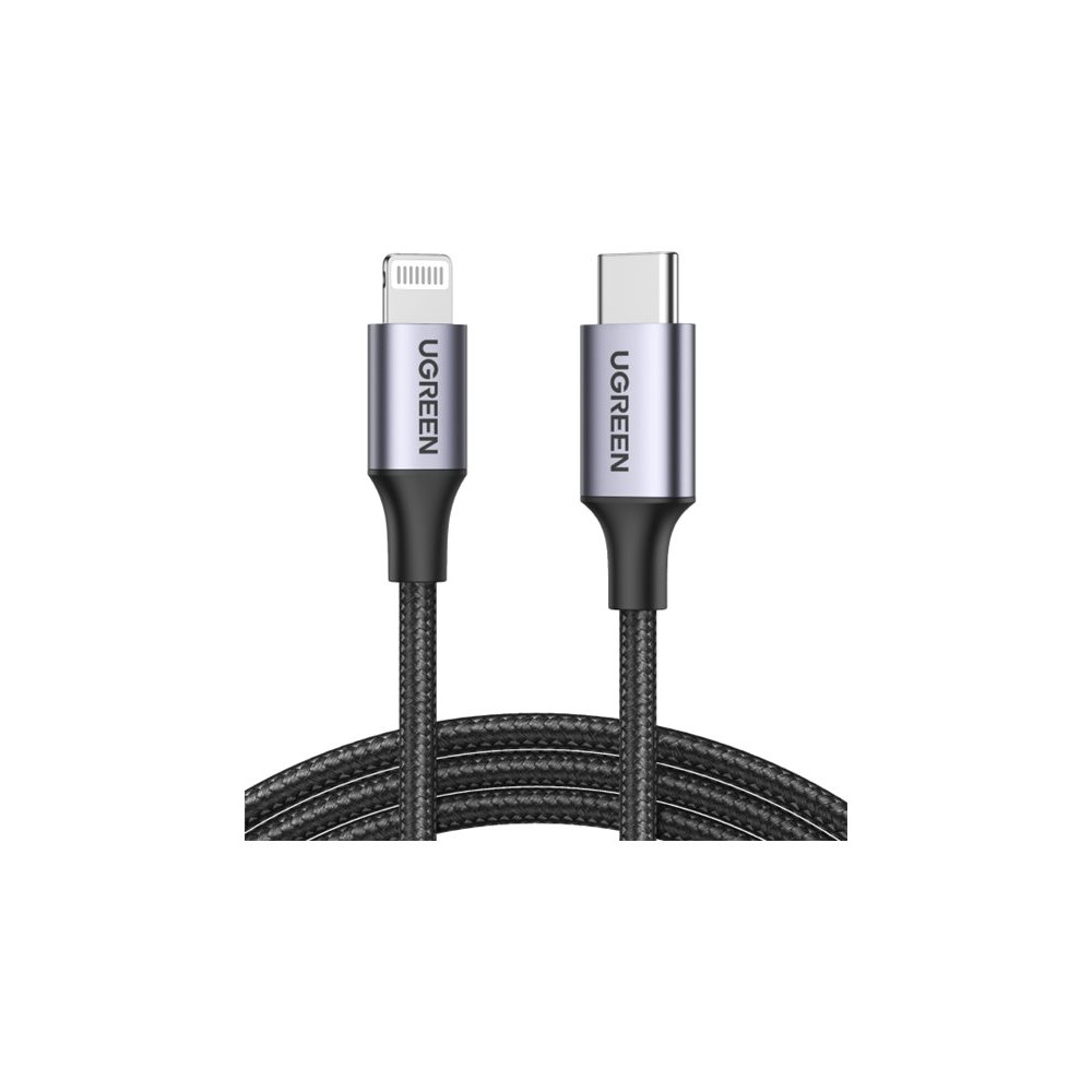 Produktbild för Ugreen Lightning-kabel - MFI-certifierad - 1 m