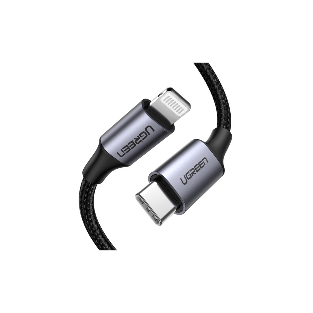 Produktbild för Ugreen Lightning-kabel - MFI-certifierad - 1 m