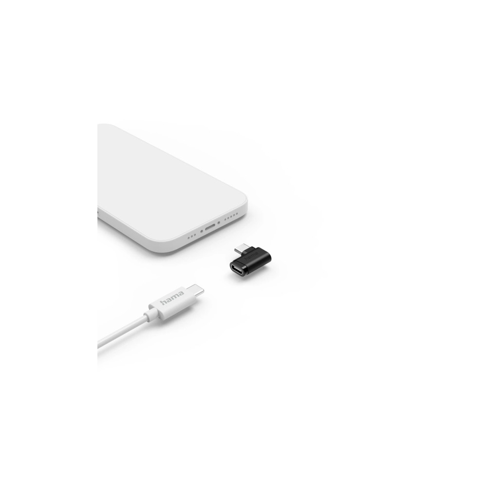 Produktbild för Hama 00200359, USB, Svart, Hane/Hona, Vinklad, 2 styck, 105...