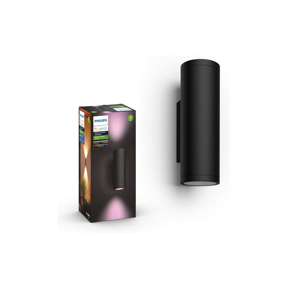 Produktbild för Philips Hue White and Color Ambiance Appear - vägglampa - LED - 8 W - 16 miljoner färger - 2000-6500 K - svart