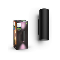Produktbild för Philips Hue White and Color Ambiance Appear - vägglampa - LED - 8 W - 16 miljoner färger - 2000-6500 K - svart
