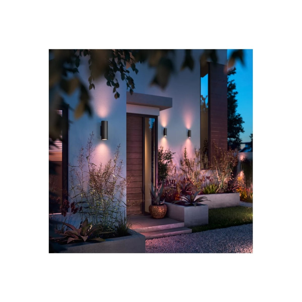 Produktbild för Philips Hue White and Color Ambiance Appear - vägglampa - LED - 8 W - 16 miljoner färger - 2000-6500 K - svart