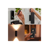 Produktbild för Philips Hue White and Color Ambiance Appear - vägglampa - LED - 8 W - 16 miljoner färger - 2000-6500 K - svart