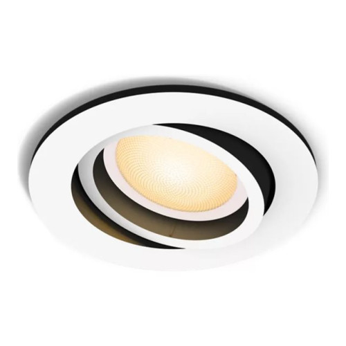 Philips Philips Hue White ambiance Milliskin - infälld spotlight - LED-spotlight - GU10 - 4.2 W - varmt till kallt vitt ljus - 2200-6500 K - vit