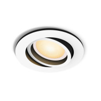 Produktbild för Philips Hue White ambiance Milliskin - infälld spotlight - LED-spotlight - GU10 - 4.2 W - varmt till kallt vitt ljus - 2200-6500 K - vit