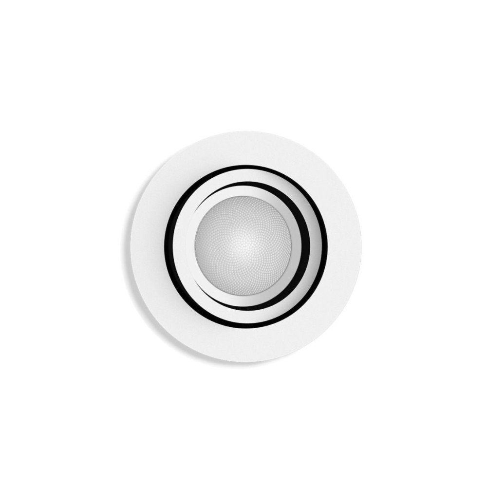 Produktbild för Philips Hue White ambiance Milliskin - infälld spotlight - LED-spotlight - GU10 - 4.2 W - varmt till kallt vitt ljus - 2200-6500 K - vit