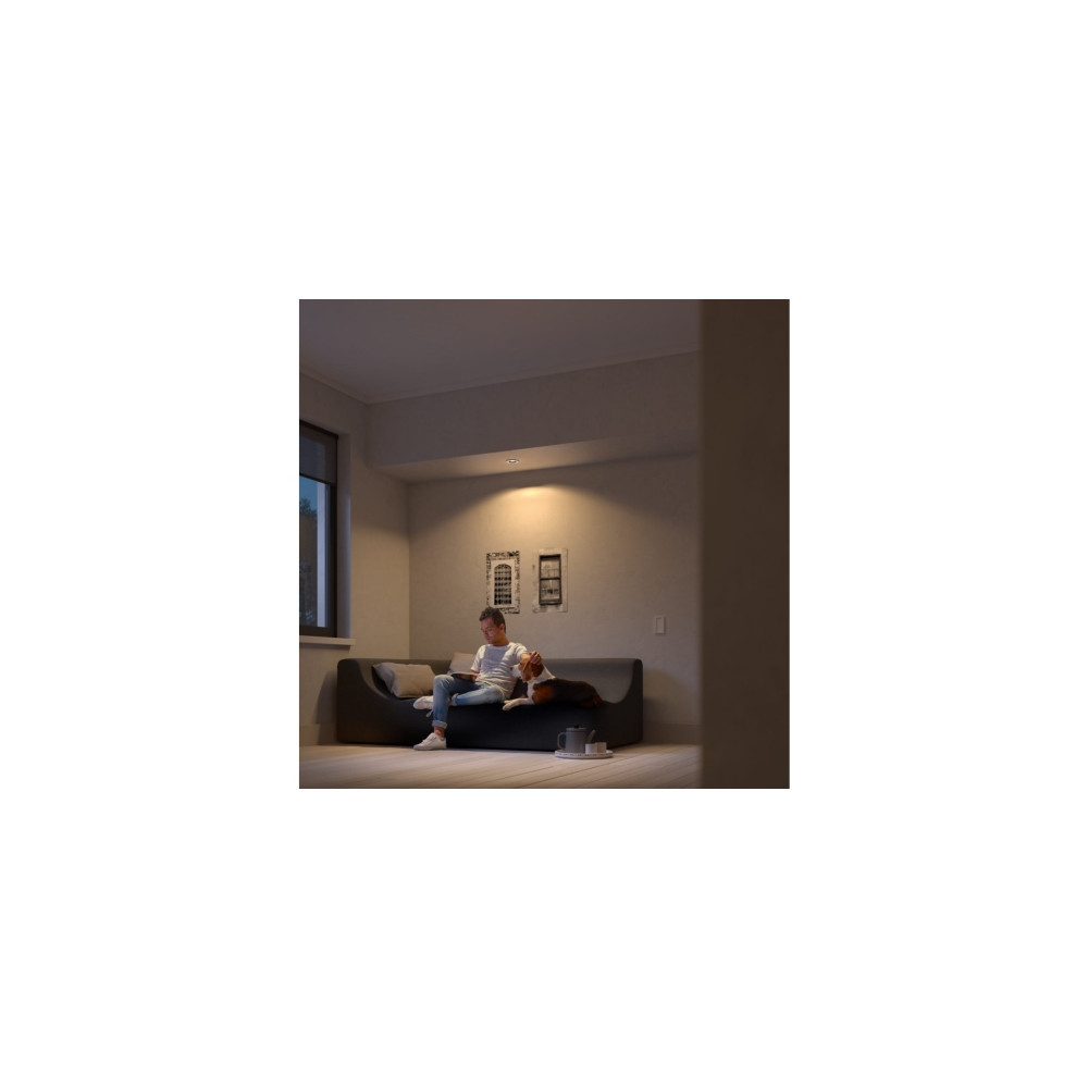 Produktbild för Philips Hue White ambiance Milliskin - infälld spotlight - LED-spotlight - GU10 - 4.2 W - varmt till kallt vitt ljus - 2200-6500 K - vit