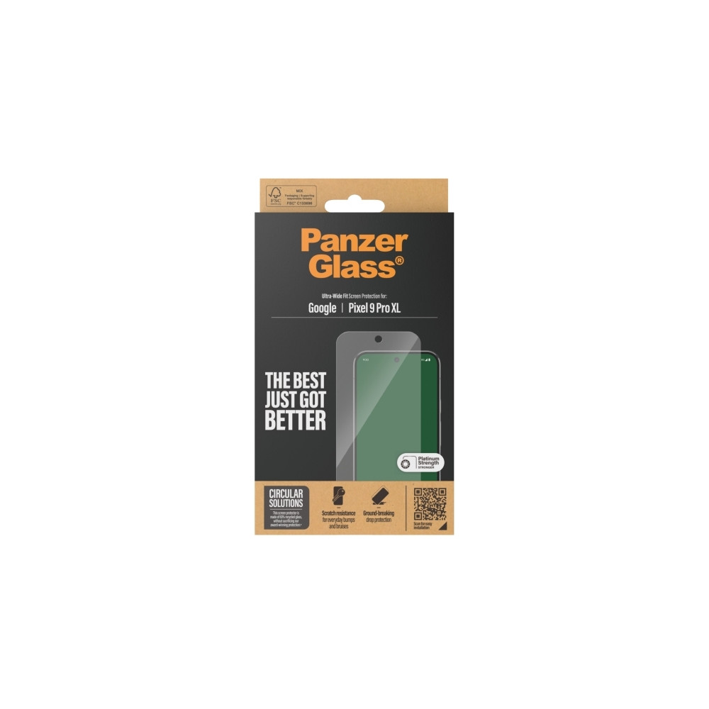 Produktbild för PanzerGlass - skärmskydd för mobiltelefon - ultrabred passning
