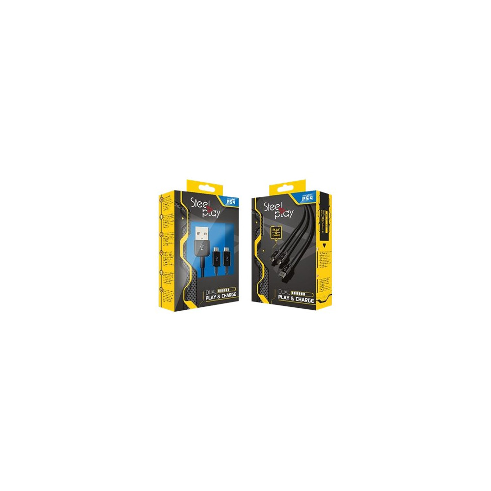 Produktbild för Steelplay Double Play & Charge - laddnings-/datakabel - 3 m