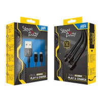 Produktbild för Steelplay Double Play & Charge - laddnings-/datakabel - 3 m