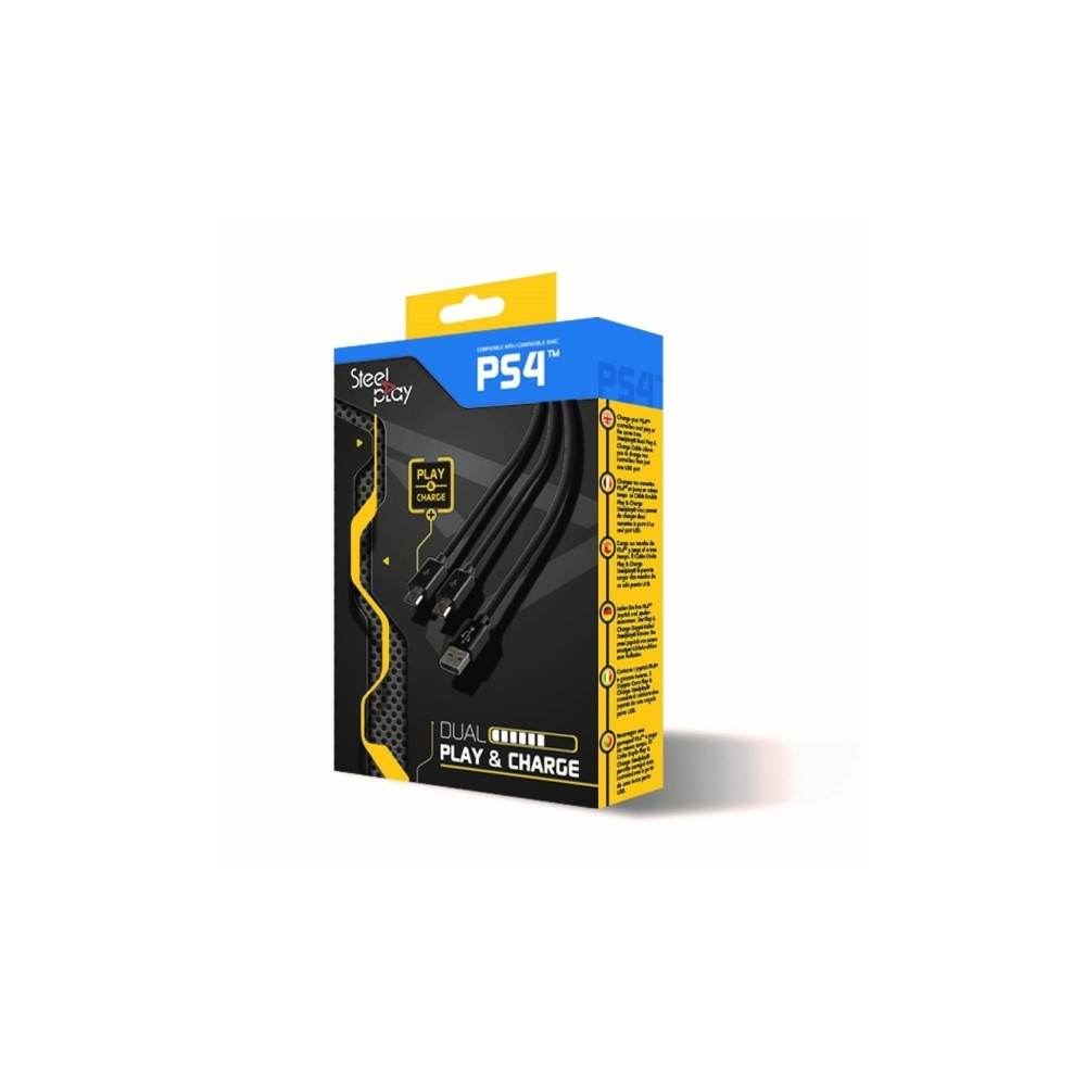 Produktbild för Steelplay Double Play & Charge - laddnings-/datakabel - 3 m