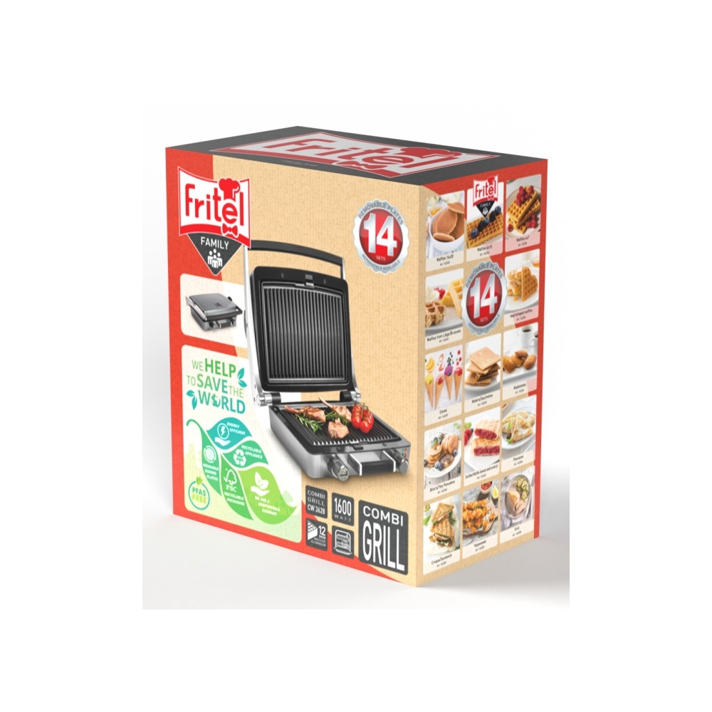 Produktbild för Fritel CW 3628, Antracit, Rektangulär, Aluminium, Keramiska,...