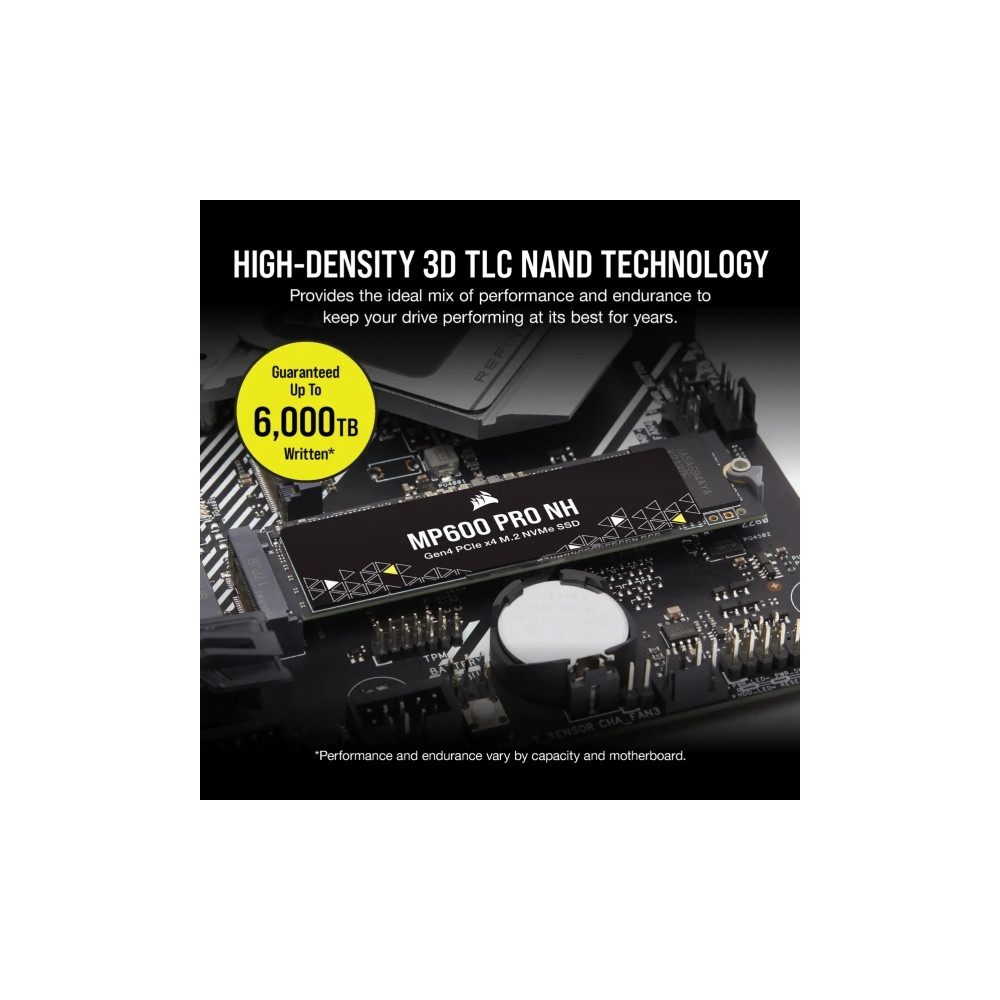 Produktbild för CORSAIR MP600 PRO NH - SSD - 2 TB - PCIe 4.0 x4 (NVMe)
