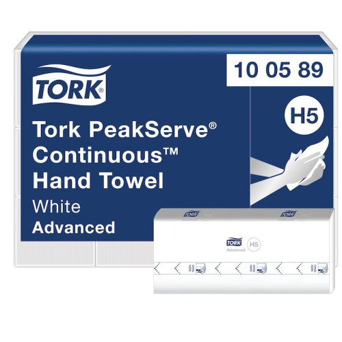 TORK Tork PeakServe Continuous Advanced - pappershandduk - 270 ark - vit (paket om 12)