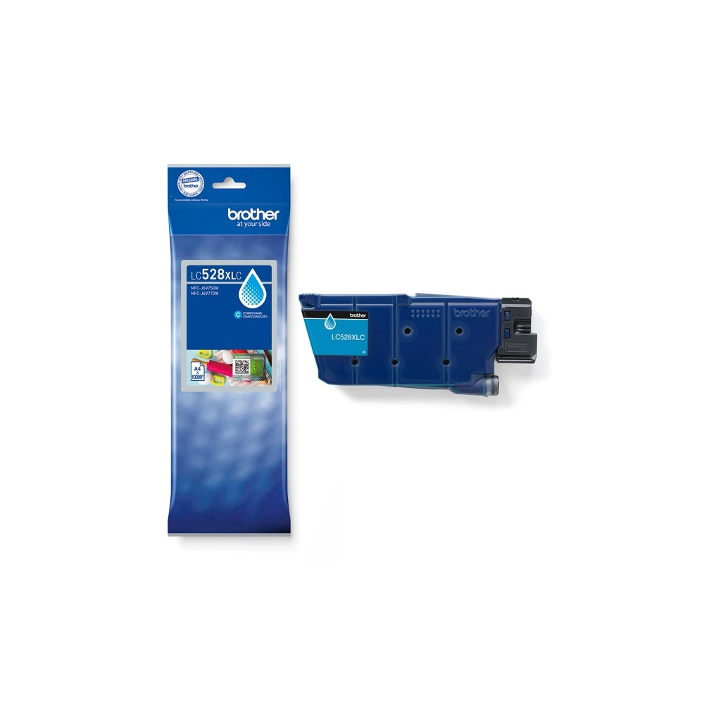 Produktbild för Brother LC528XLC - Lång livslängd - cyan - original - bläckpatron
