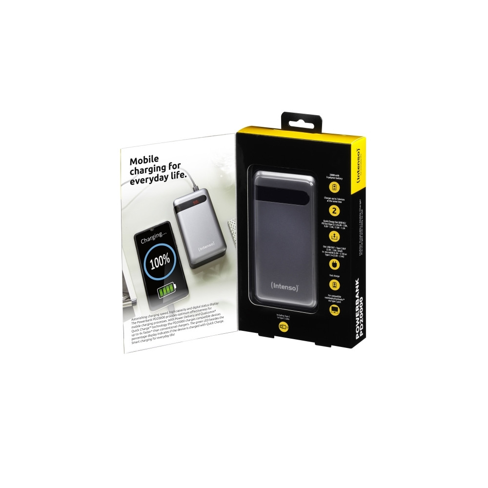 Produktbild för Intenso PD20000 power bank - Li-pol - USB, USB-C