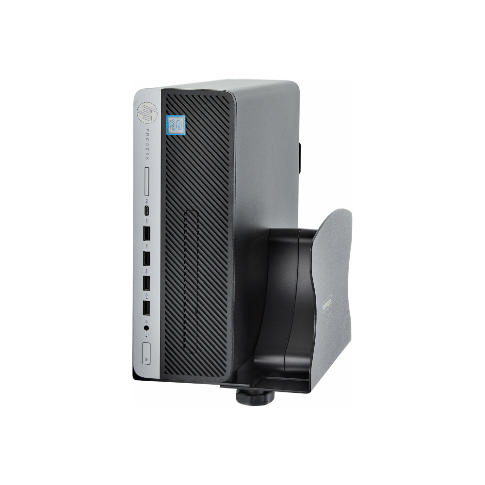 Produktbild för StarTech.com PC Wall Mount Bracket, For Desktop Computers Up To 40lb, Toolless Width Adjustment 1.9-7.8in (50-200mm), Heavy-Duty Steel, CPU Tower/Case Shelf/Holder, Includes Mounting Hardware and Spacers (2NS-CPU-WALL-MOUNT) - monteringsfäste för dator ti