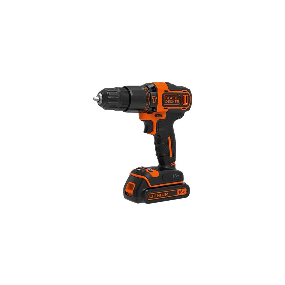 Produktbild för BLACK+DECKER BDCHD18KB-QW slagborr/skruvdragare - sladdlös - 2 hastigheter - 2 batterier