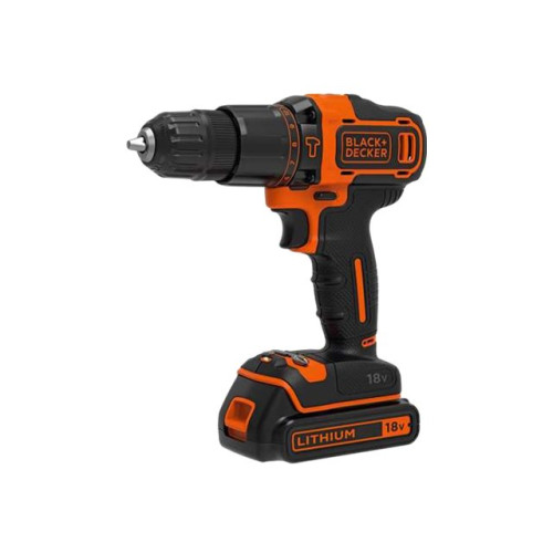 Black & Decker BLACK+DECKER BDCHD18KB-QW slagborr/skruvdragare - sladdlös - 2 hastigheter - 2 batterier