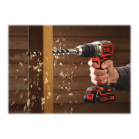 Produktbild för BLACK+DECKER - slagborr - sladdlös - 2 hastigheter