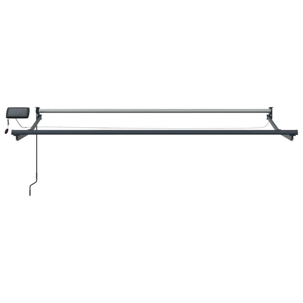 Produktbild för Manuell utdragbar markis med LED-lampor 2,5 x 2 m