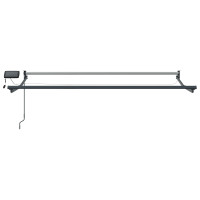 Produktbild för Manuell utdragbar markis med LED-lampor 2,5 x 2 m