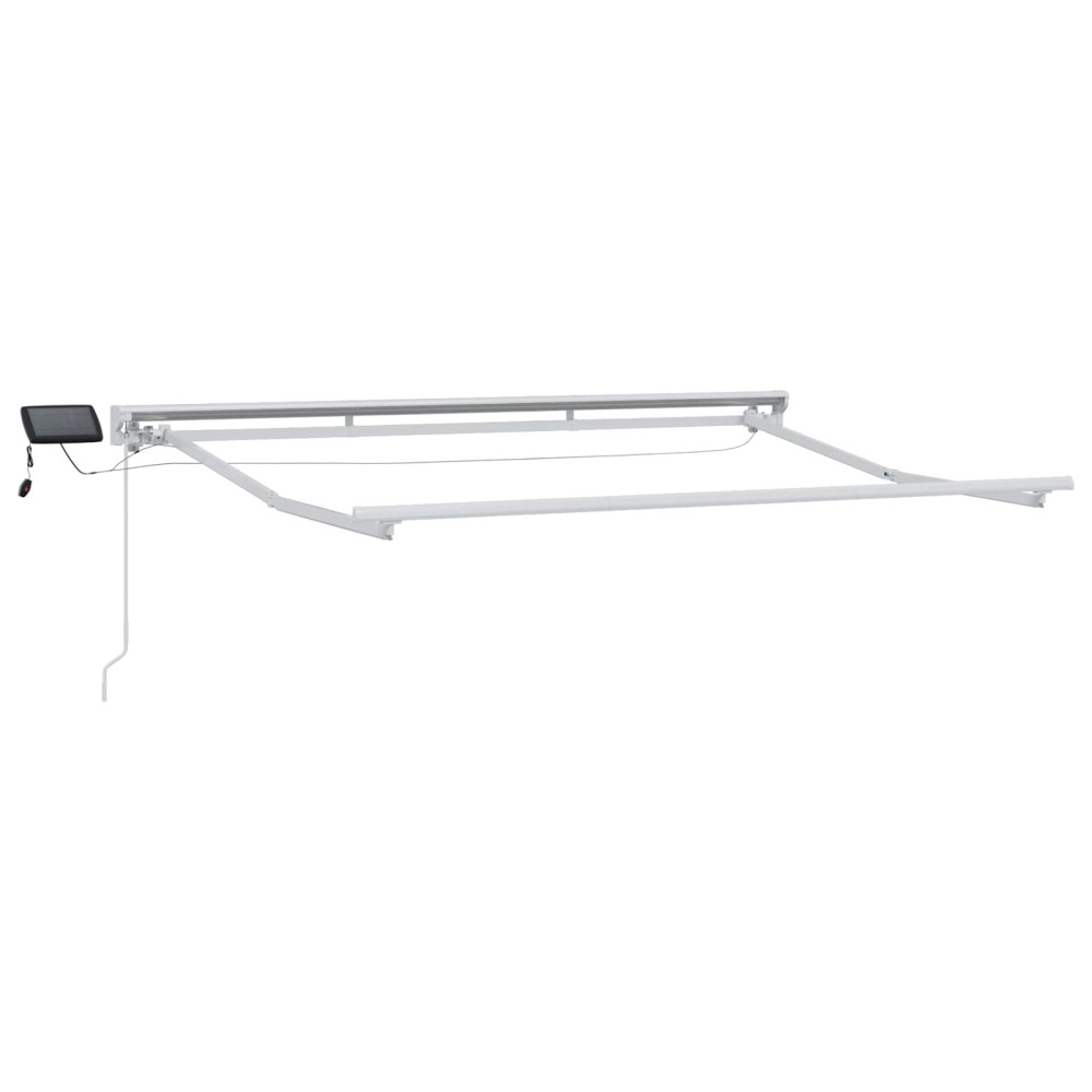 Produktbild för Manuell markisram med LED-lampor Gul, Grå och Vit 2,5 x 2 m