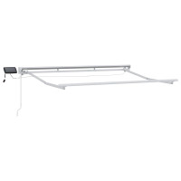 Produktbild för Manuell markisram med LED-lampor Gul, Grå och Vit 2,5 x 2 m