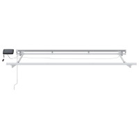 Produktbild för Manuell markisram med LED-lampor Gul, Grå och Vit 2,5 x 2 m