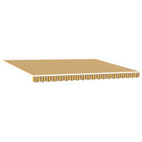 Produktbild för Elektrisk Retraktabel Markis Gul, Grå och Vit 4,5 × 3,5 m