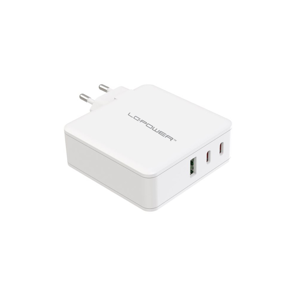 Produktbild för LC Power LC-GAN-100 strömadapter - GaN - USB, 2 x USB-C - 100 Watt
