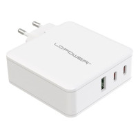 Produktbild för LC Power LC-GAN-100 strömadapter - GaN - USB, 2 x USB-C - 100 Watt