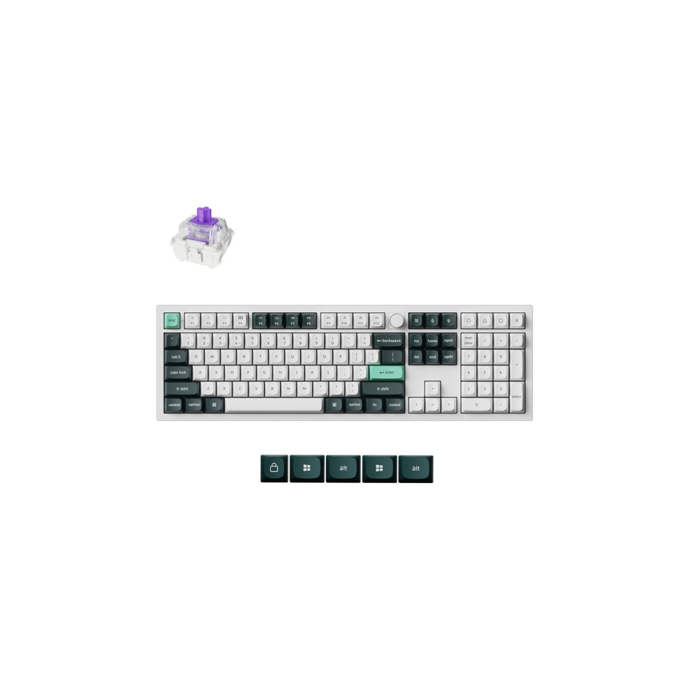 Produktbild för Keychron Q6 HE QMK Gateron Double-Rail Magnetic Nebula Keybo...
