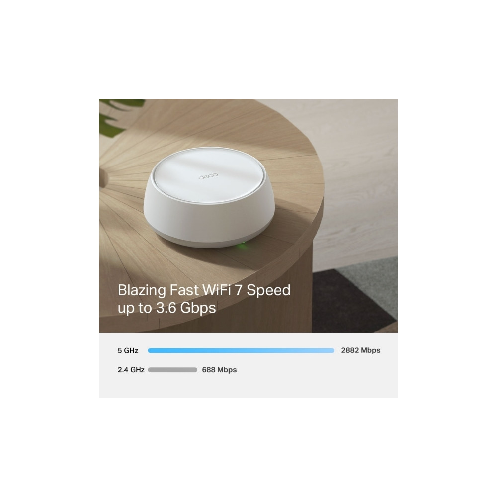Produktbild för TP-Link Deco BE22 V1 - Wifi-system - Wi-Fi 7 - skrivbordsmodell