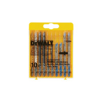 Produktbild för Dewalt y sticksågblad 10 delar för trä och metall 2xDT2177,...